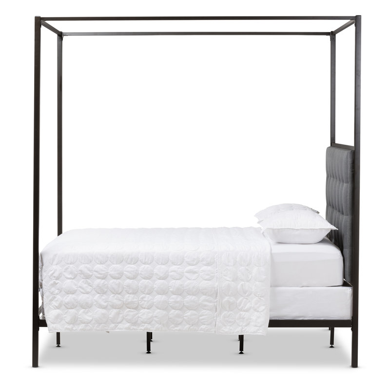 Greyleigh™ Billie Queen Tufted Canopy Bed & Reviews Wayfair